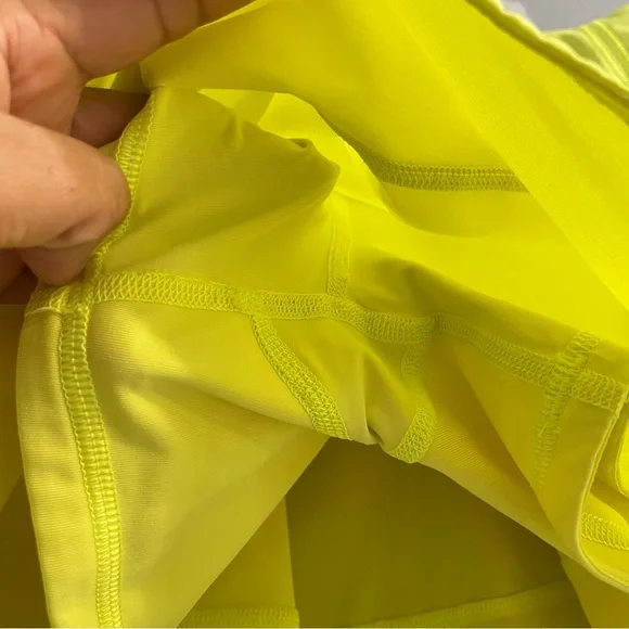Lululemon Pace Rival skirt yellow Serpentine 10 tennis pickaball golf - Picture 10 of 15